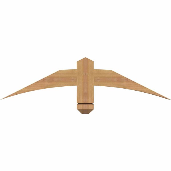 Ekena Millwork Bellingham Timber Gable Bracket, Western Red Cedar, 36"W x 9"H x 3 1/2"D x 3 1/2"F, 6/12 Pitch GBW036X09X0404BEL00SWR - main